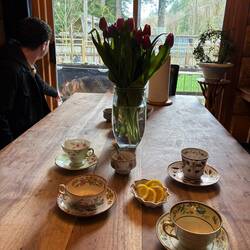 Aura made tea for us