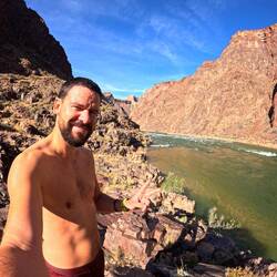 Après le bain pour aller chercher la gopro au fond de la rivière...