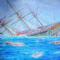 Pandora sinks on its way back to England withthe Mutineer prisoners they found back in Tahiti