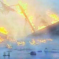 Burning up the Mutiny so they won't be found on Pitcairn