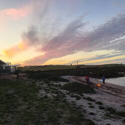Abendstimmung am Meer beim Campingplatz