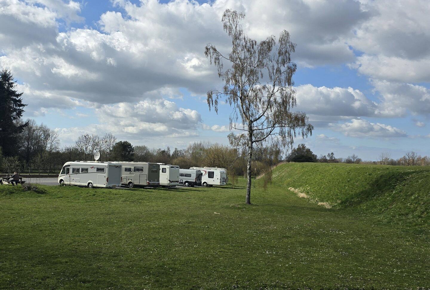 Motorhome aire just outside the city walls