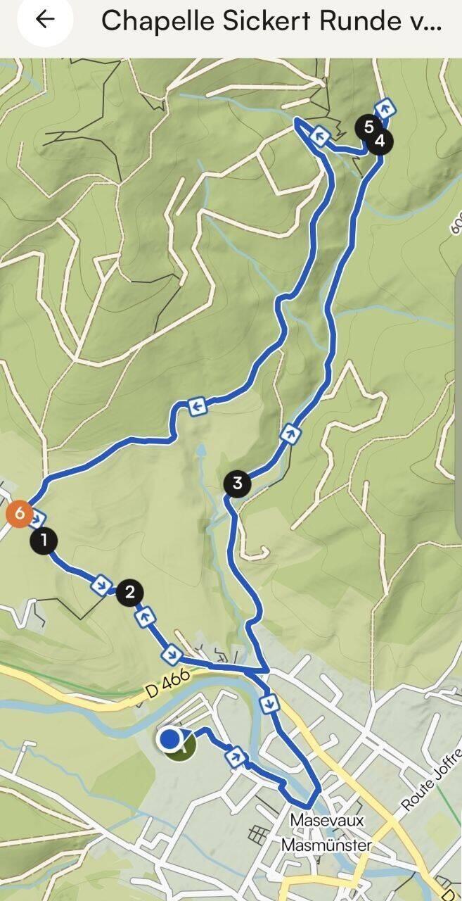 Unsere geplante Runde für Heute.