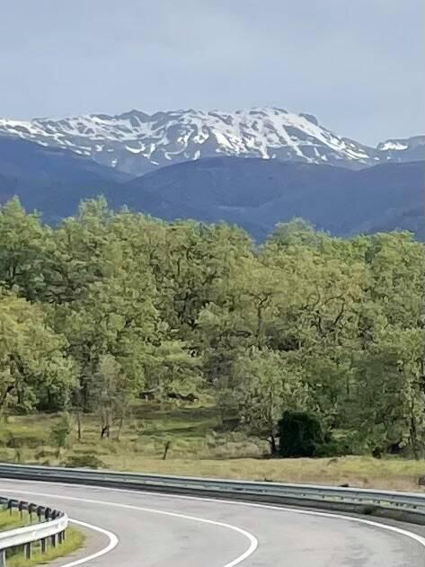 Der gestrige Dauerregen hat der Sierra de la Gata noch Schnee gebracht.