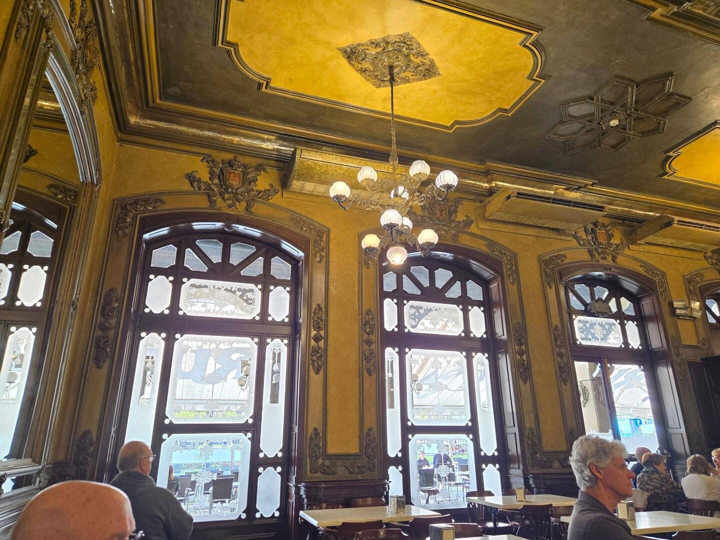 We had coffee in Pamplona at the famous bar that Ernest Hemmingway loved.