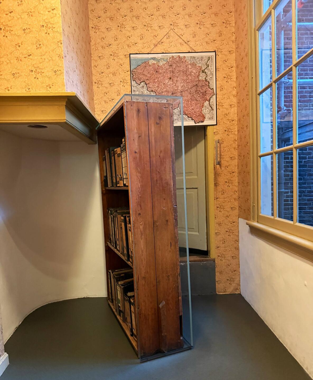Bookcase that concealed the secret door