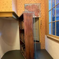 Bookcase that concealed the secret door