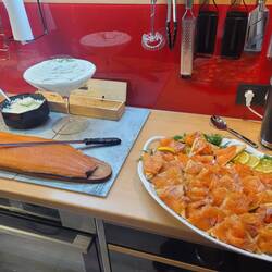 Lachsbuffet