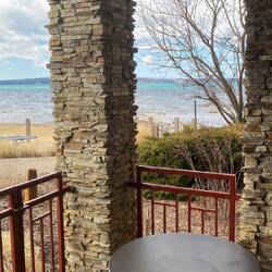 Blick aus dem Hotelzimmer auf Lake Michigan