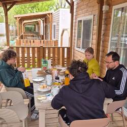 Frühstück bei uns auf der Terrasse
