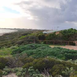 Shelly Beach Caravan Park: teurere Cabins in Strandnähe..