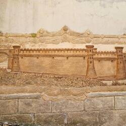 On the wall of a building in Roccaromana