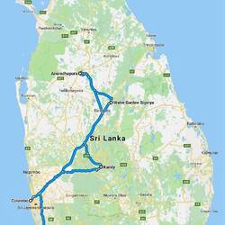 Unsere Routen durch Sri Lanka