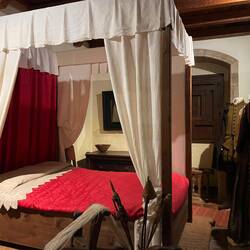 Pizarros Schlafzimmer in seinem Haus in Trujillo