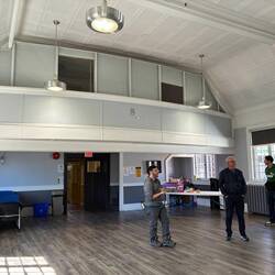 Up where Mother Superior sat & confessional