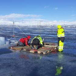 Besuch bei den Wissenschaftlern auf dem Eis