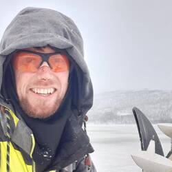 Am späten Nachmittag hebt sich meine Stimmung wieder. Langsam komme ich mit dem Ski zurecht.