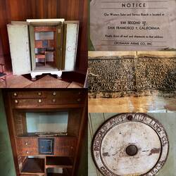 His safe where he kept his unfinished manuscripts