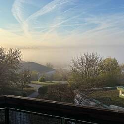 Heute morgendlicher Sonnenaufgang. Mystisch.