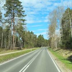 Hauptstrasse entlang der Grenze zu Belarus