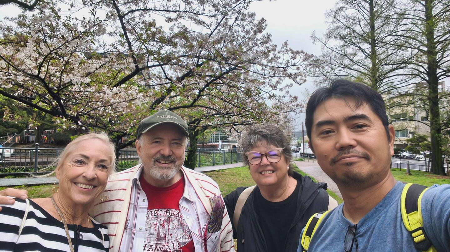 Visiting Nagasaki with ship family.