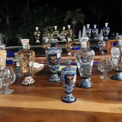 Schön gestaltete Tequilla Flaschen