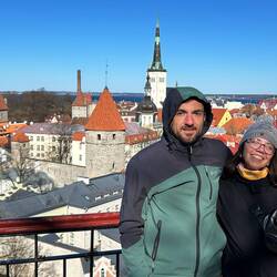 We are smiling but we are also freezing!!!