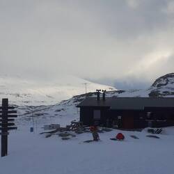 die rettende Hütte in Alesjaure