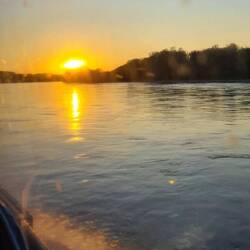 Trauumhafter Sonnenuntergang bei der Rückfahrt