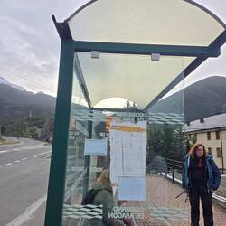 North bus stop in Villanua.