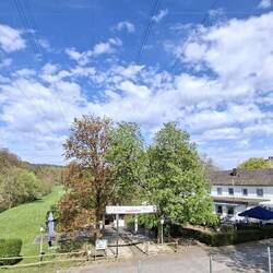 Das Restaurant "alte Fähre" direkt an der Agger.