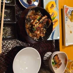 Delicious eel dinner