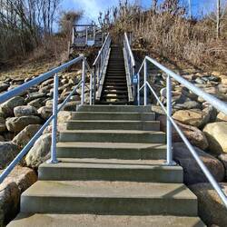 Vom Strand nach oben.