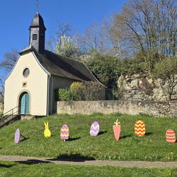 Easter decorations at the 17th century chapel of Our Lady