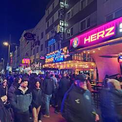 Das berühmt-berüchtigte Redlight-District in Hamburg...