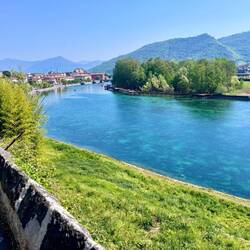Fiume Oglio : on approche du lac d'Iseo
