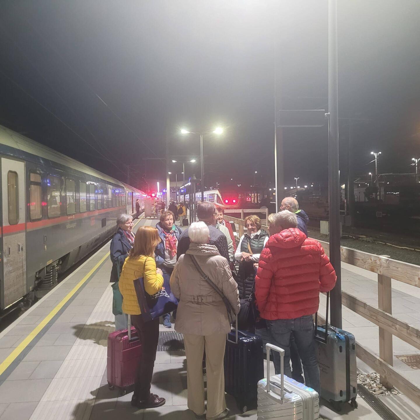 Ankunft und Verabschiedung in Villach