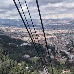 Bogotá von oben - man sieht ca. 60 % der riesigen Stadt