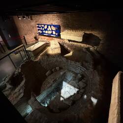 Lime kiln and sarcophagus