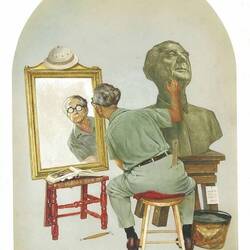 Corrado Feroci kopiert und dargestellt in der Art von Norman Rockwell