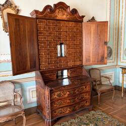 Elaborate 18th century secretary in perfect condition, Queluz Palace