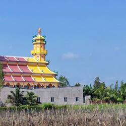 Cao Đài-tempel in aanbouw