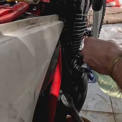 Washing with diesel
