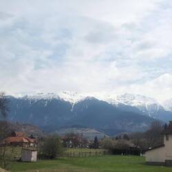 Views from the car driving to Piatra Craiului