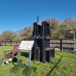 Old draw off valves that used to control the flow of water from Todd Brook Reservoir to the canal
