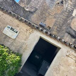 Ruined abbey turned recycling station