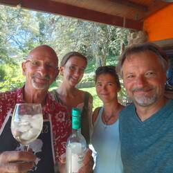 Beim Abschieds-Asado mit Frank und seiner Tochter Paulina