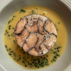 Smoked trout with trout caviar