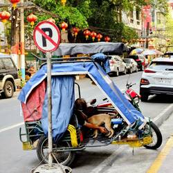 Es sieht so aus, als würden die beiden in diesem Fahrzeug wohnen. 😬