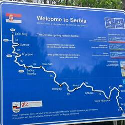 Übersicht über Donau-Velo-Weg in Serbien...